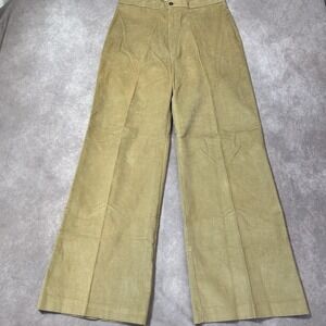 Vintage Levis Pants 32x33 Tan Corduroy Trouser Flare Leg 70s 80 Wide Leg Scovill